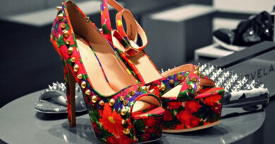 Red Printed Pump High Heels Patent