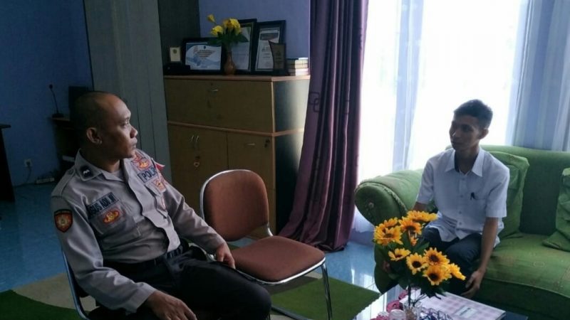 Cegah Bahaya Narkoba, Kanit Binmas Polsek Melak Dialog ke SMK Sinar Abadi