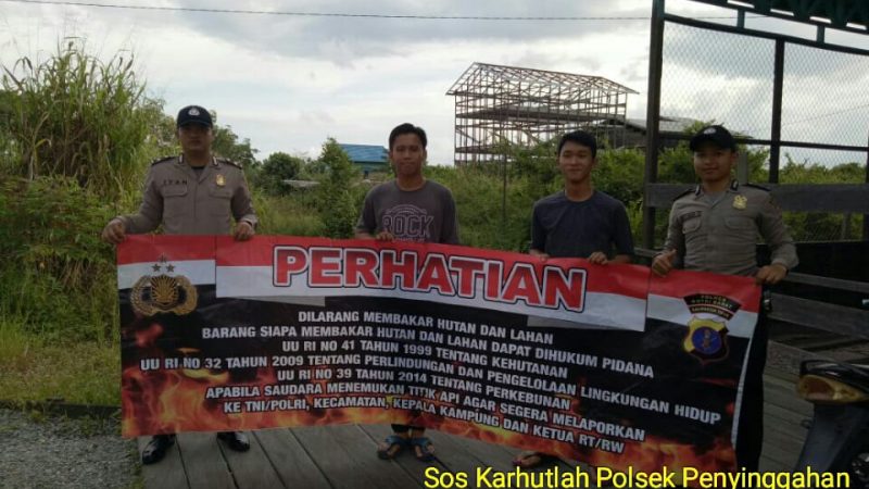 POLISI PENYINGGAHAN INI BERIKAN HIMBAUAN DAN LARANGAN KARHUTLA