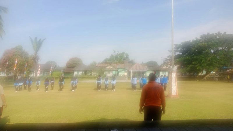 PERSIAPAN DI HARI KE-14 ANGGOTA PASKIBRAKA KECAMATAN MUARA PAHU MASIH TETAP SEMANGAT