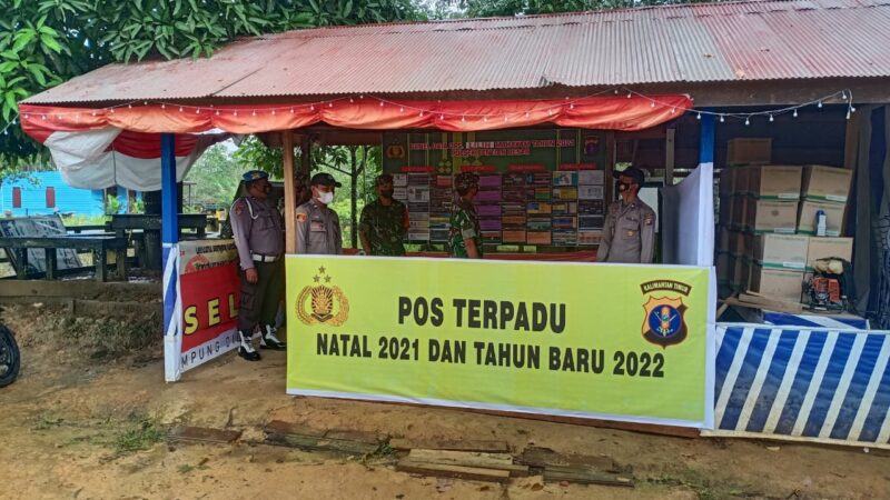 Jaga Kamtibmas, Gabungan TNI-POLRI dan NAKES Laksanakan Pengamanan di Pos Terpadu NATARU Kecamatan Bentian Besar