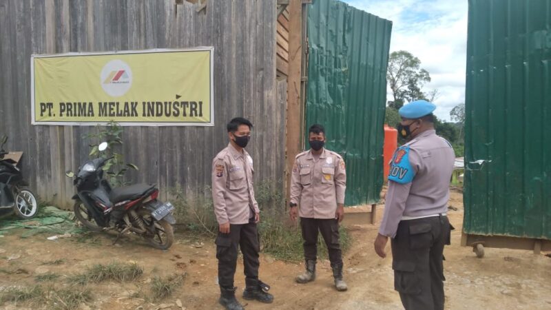 Kanit Propam Polsek Bentian Besar Sambangi Scurity Pabrik Plywood Berikan Himbauan Kamtibmas