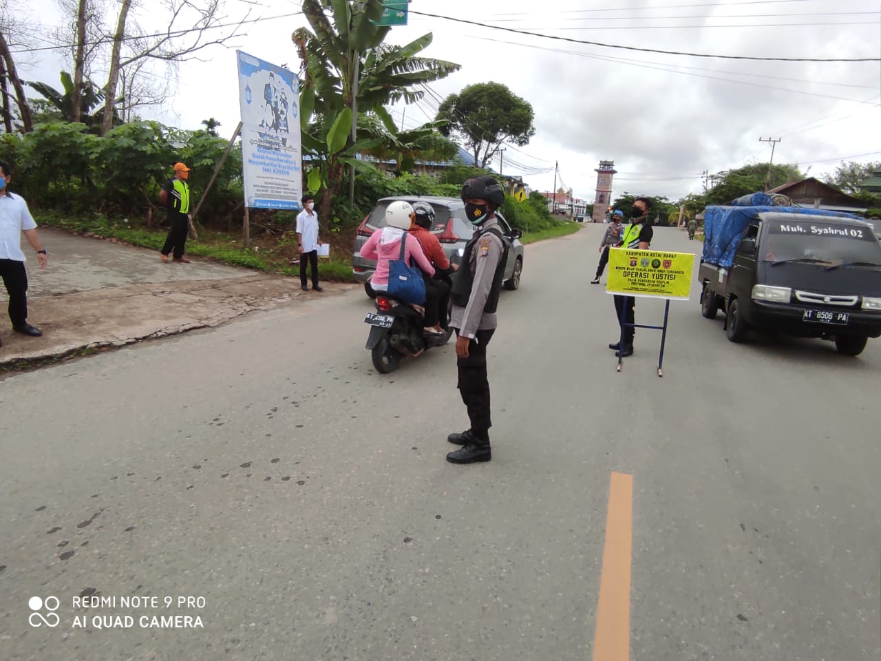 Polsek Melak Bersama Unsur Muspika Laksanakan Ops Yustisi PPKM Mikro