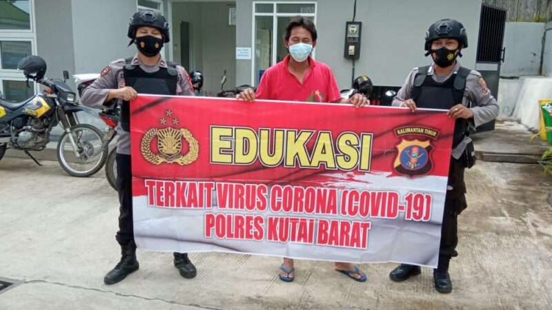 Polsek Melak Laksanakan Sosialisasi Edukasi Bahaya Virus Corona (Covid – 19) Di Lingkungan Masyarakat