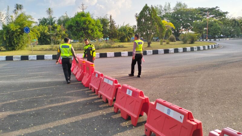 Rekayasa Lalu Lintas Di Berlakukan Di Alun-Alun Itho Kab. Kutai Barat