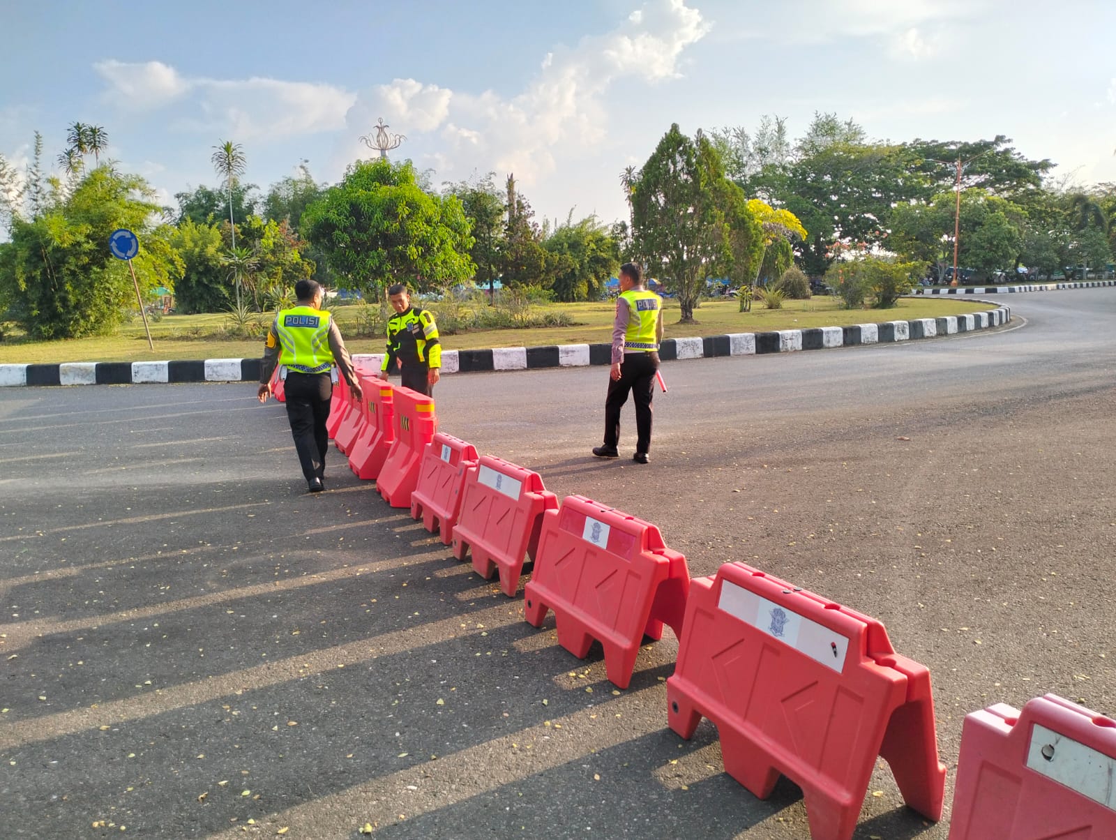 Rekayasa Lalu Lintas Di Berlakukan Di Alun-Alun Itho Kab. Kutai Barat