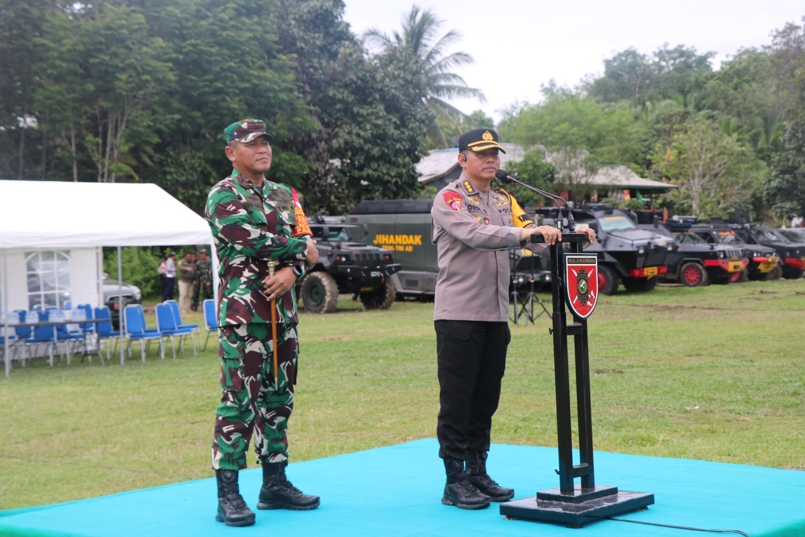 Apel Gelar Pasukan dalam Rangka Persiapan Pengamanan VVIP Kunjungan Presiden RI Ke IKN Nusantara