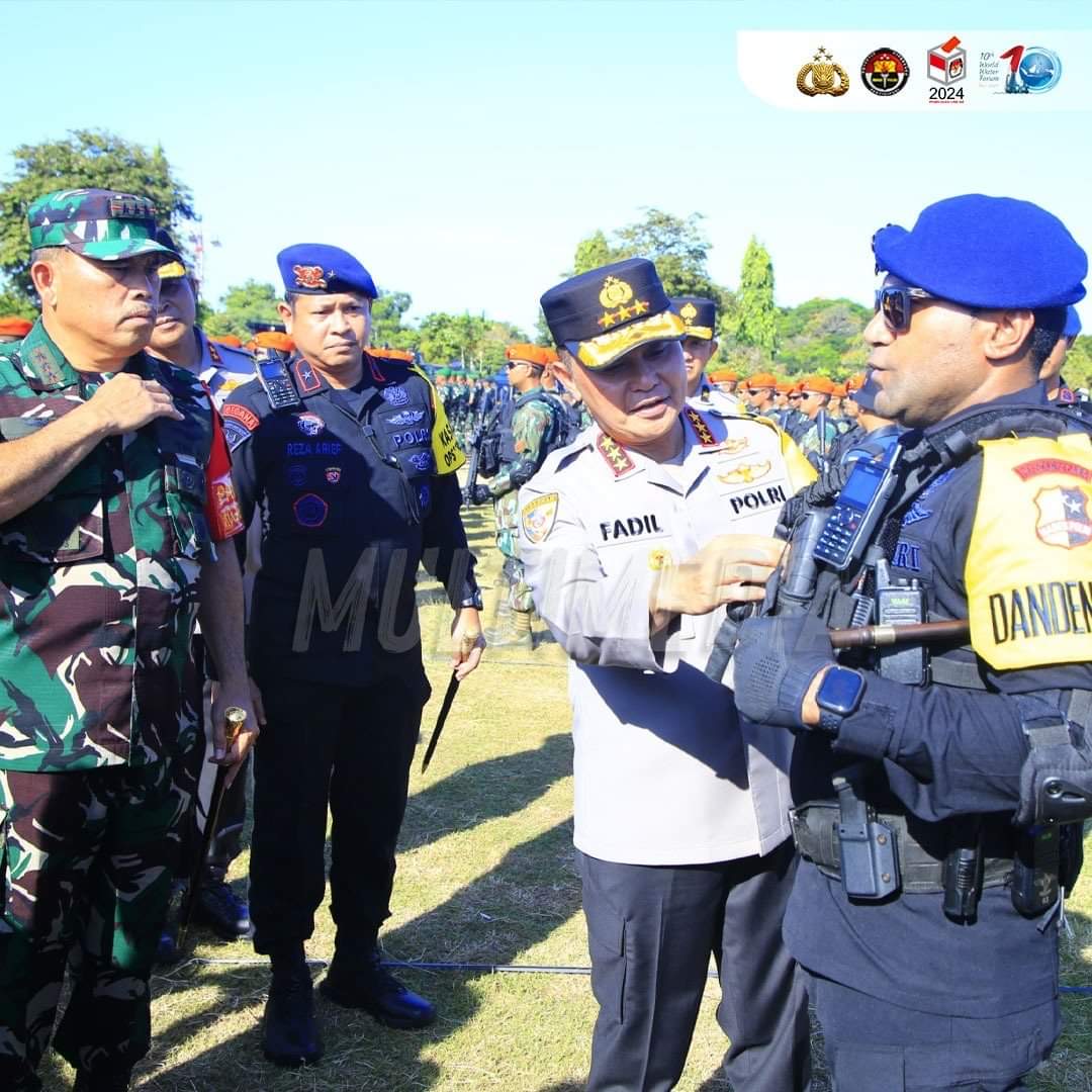 TNI-Polri menggelar Apel Gelar Pasukan Pengamanan Konferensi Tingkat Tinggi (KTT) World Water Forum ke-10 Tahun 2024