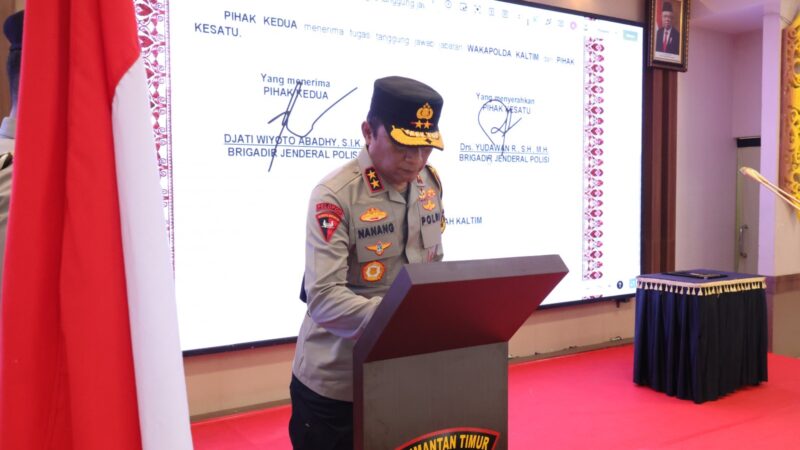 *Resmi Dilantik, Brigjen Pol Djati Wiyoto Abdhy Jabat Wakapolda Kaltim*