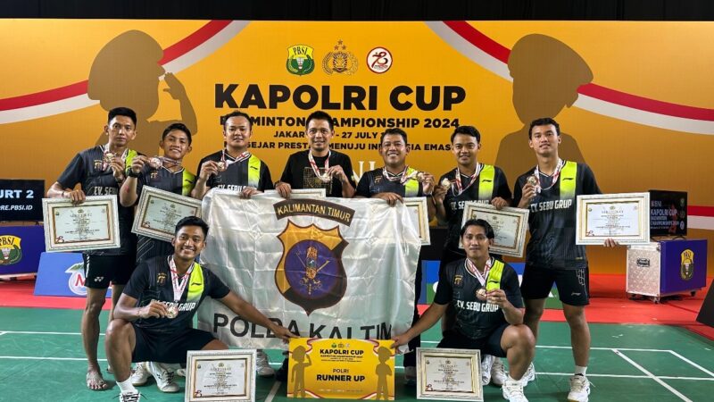 Tim Badminton Polda Kaltim Raih Juara 2 di Kapolri Cup 2024