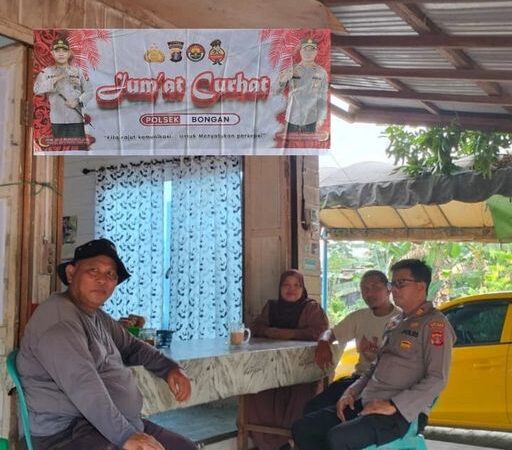 Polsek Bongan Laksanakan Giat Jumat Curhat Dengan Masyarakat Sekitar