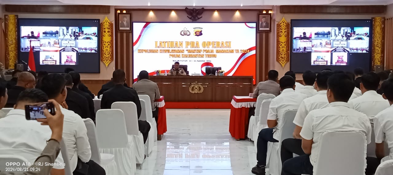 Mantapkan Pola Pengamanan Ops Mantap Praja Mahakam 2024, Polda Kaltim Gelar Latpraops Jelang Pilkada Serentak