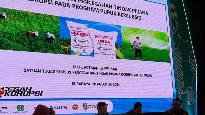 Satgassus Pencegahan Korupsi Polri ingatkan Distributor Pupuk Subsidi untuk memastikan stok dan tidak melakukan penyelewengan