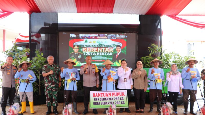 Dukung Program Penanaman Jagung 1 Juta Hektar, Polda Kaltim Garap Lahan di Sekolah Polisi Negara Jonggon