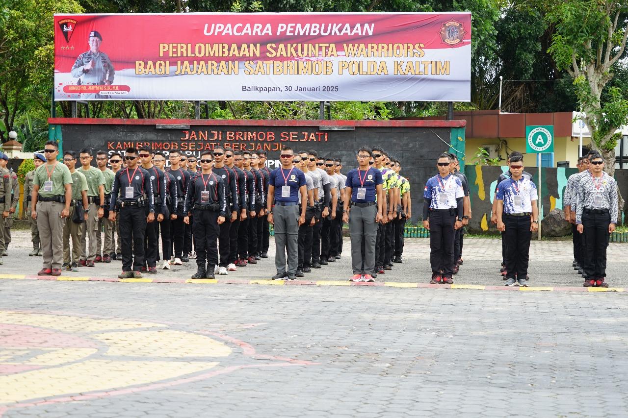 Dansat Brimob Polda Kaltim Gelar Lomba Ketangkasan “Sakunta Warriors” untuk Tingkatkan Profesionalisme Personel