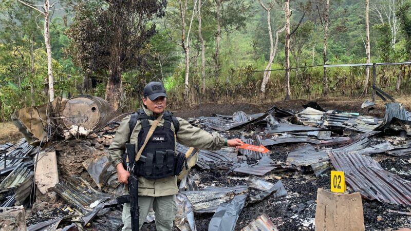 Polri Lakukan Olah TKP Penyerangan Terhadap Guru dan Tenaga Kesehatan di Yahukimo oleh KKB